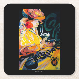 Dessous De Verre Carré Cru PosterEurope de Jacqmotte Caf�