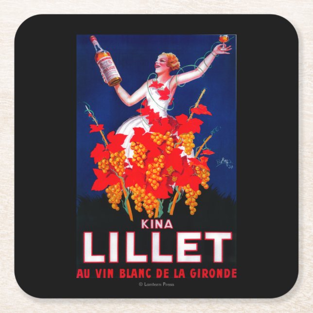 Dessous De Verre Carré Cru PosterEurope de Lillet de kinas (Devant)