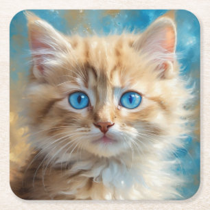 Dessous De Verre Carré Cute adorable Kitten
