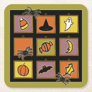 Dessous De Verre Carré Cute Halloween