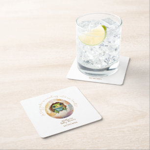 Dessous De Verre Carré Cute Kawaii Gecko Lizard Baby shower d'oeufs