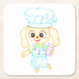 Dessous De Verre Carré Cute Petit boulanger
