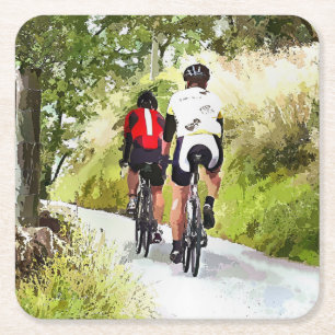 DESSOUS DE VERRE CARRÉ CYCLISME