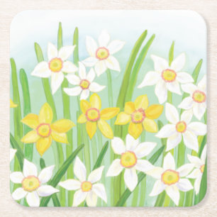 Dessous De Verre Carré Daffodiques de printemps