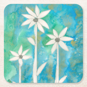 Dessous De Verre Carré Dainty Daisies I