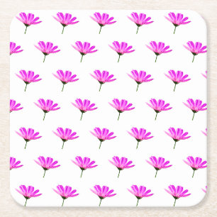 Dessous De Verre Carré Daisy rose  