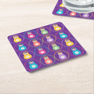 Dessous De Verre Carré Daisyflower Matryoshka
