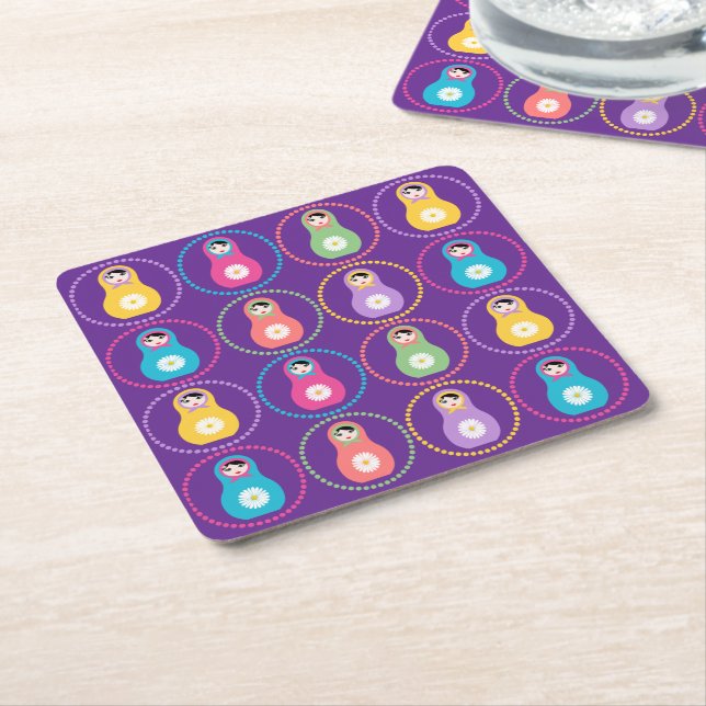 Dessous De Verre Carré Daisyflower Matryoshka (Incliné)