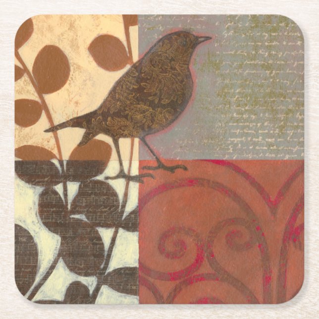 Dessous De Verre Carré Damask Sparrow (Devant)