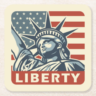 Dessous De Verre Carré Dame Liberté