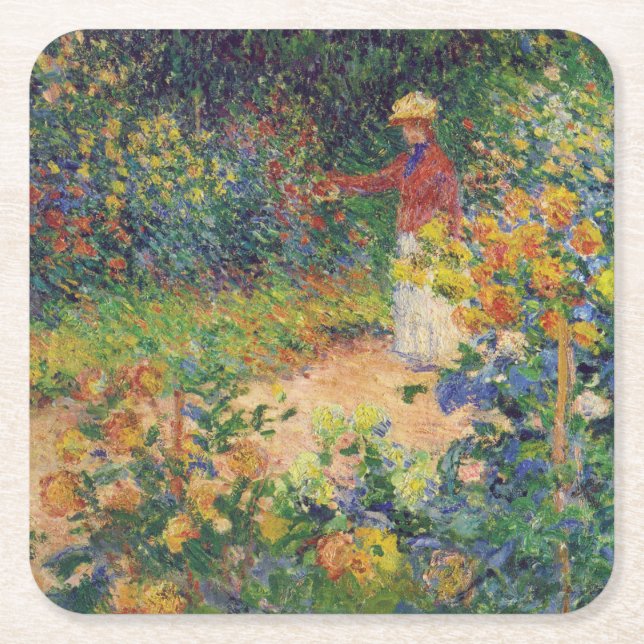 Dessous De Verre Carré Dans le jardin, Monet (Devant)