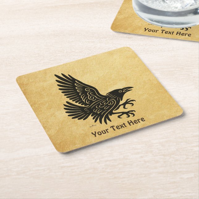Dessous De Verre Carré Danse Norse Raven (Incliné)