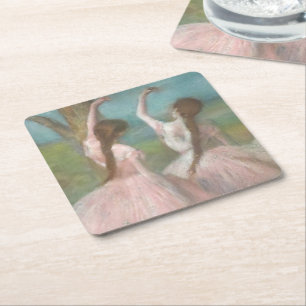 Dessous De Verre Carré Danseuses en rose Edgar Degas