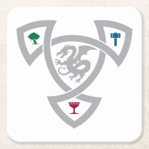 DESSOUS DE VERRE Carré DAoC avec noeud