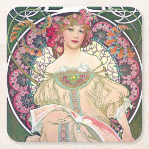 Dessous De Verre Carré Daydream (printemps), Mucha