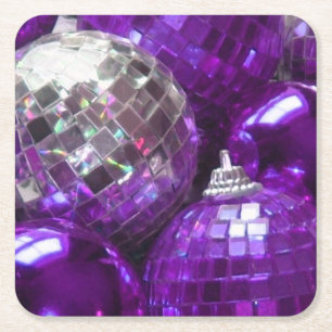 Dessous de verre carré de Baubles Violet