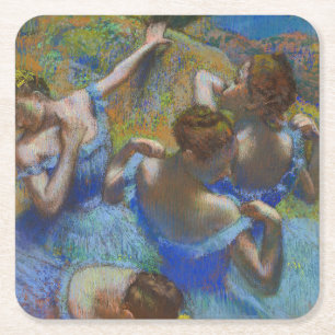 Dessous De Verre Carré Degas Danseuses Bleues Pastel Chef-d'œuvre d'Art