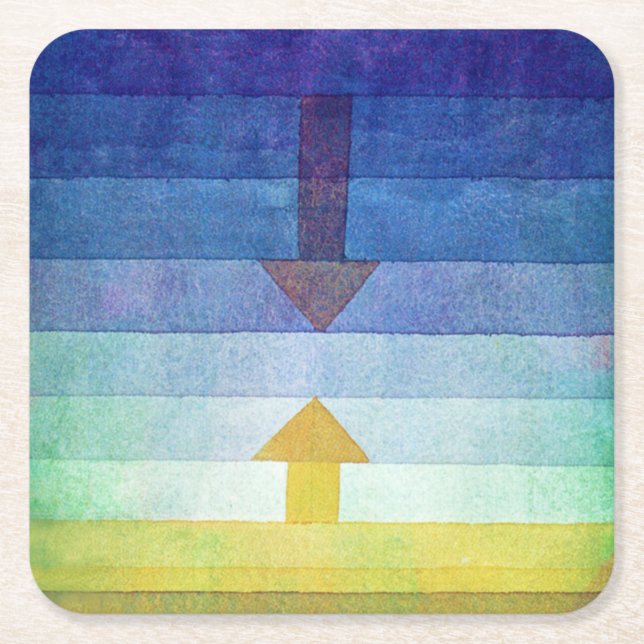 Dessous De Verre Carré Dégradé avec flèche, Paul Klee (Devant)