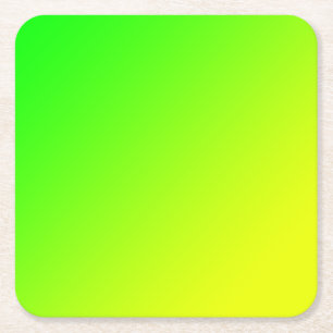 Dessous De Verre Carré dégradé jaune vert   