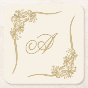 Dessous De Verre Carré Dentelle Sheer Poinsettia Monogramée