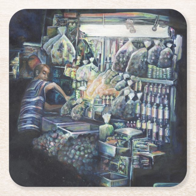 Dessous De Verre Carré Déplacé l'objectif, Singapour (Devant)