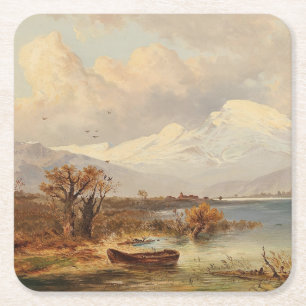 Dessous De Verre Carré Der Haider See - Emil Barbarini