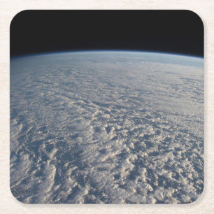 Dessous De Verre Carré Des Nuages Stratocumulus Surplombent L'Océan Pacif