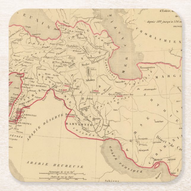 Dessous De Verre Carré DES Perses de L'Empire (Devant)