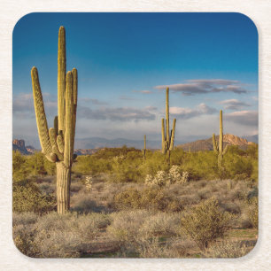 Dessous De Verre Carré Deserts Superstition Mountains, Arizona