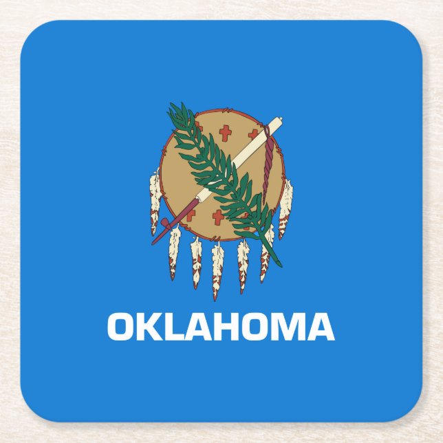 Dessous De Verre Carré Design de l'Oklahoma State (Devant)