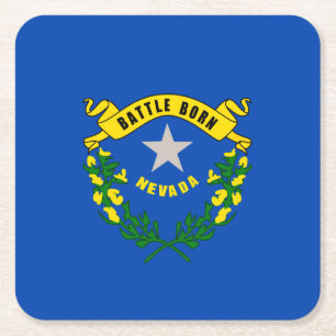 Dessous De Verre Carré Design du drapeau d'état du Nevada