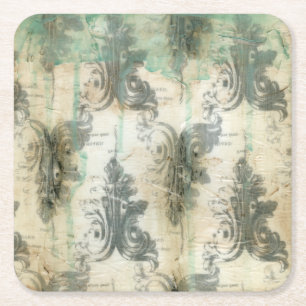 Dessous De Verre Carré Design moderne Fleur De Lis