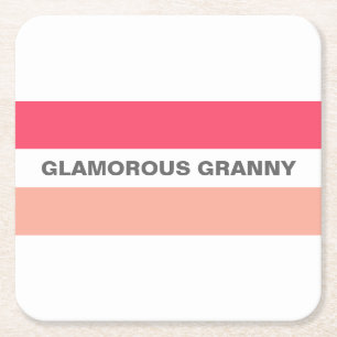 Dessous De Verre Carré Design Moderne Glamour Granny Rose