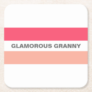 Dessous De Verre Carré Design Moderne Glamour Granny Rose