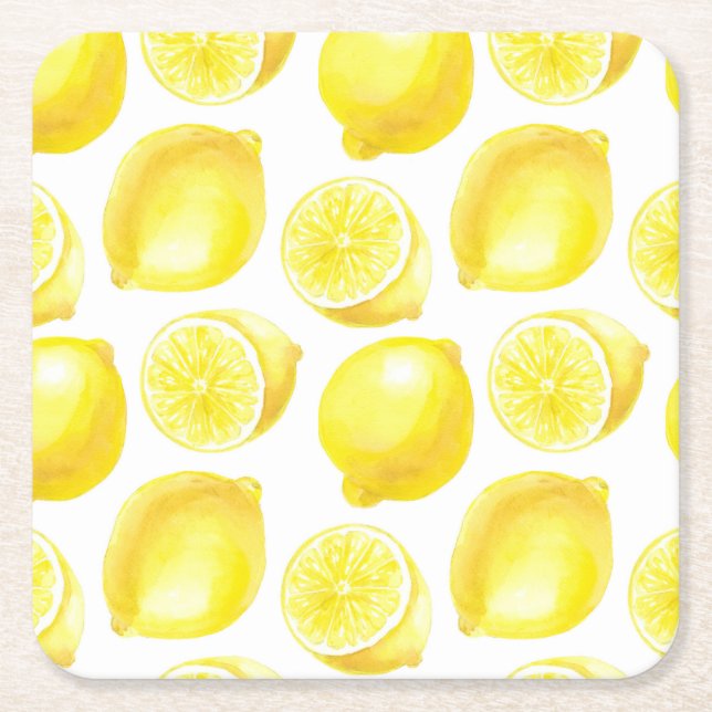 Dessous De Verre Carré Design motif citron (Devant)