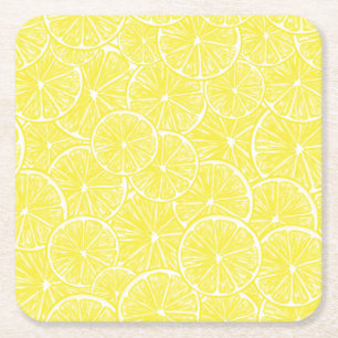 Dessous De Verre Carré Design motif de tranches de citron