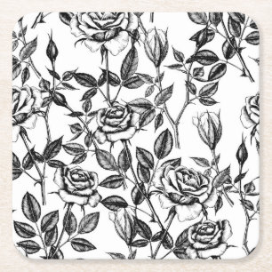 Dessous De Verre Carré dessin rose