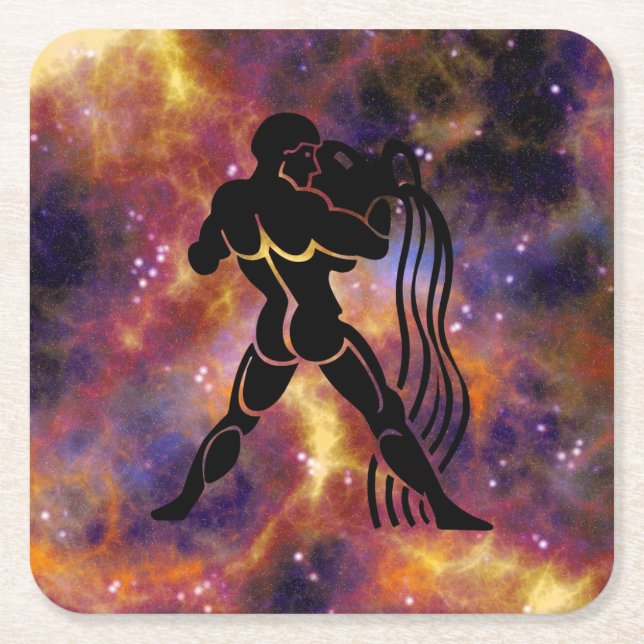 Dessous De Verre Carré dessous de verre aquarius (Devant)