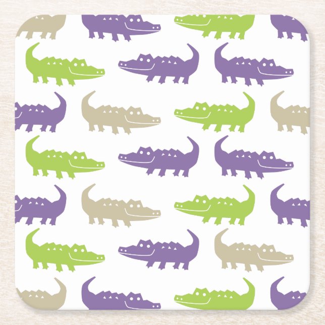 Dessous De Verre Carré dessous de verre d'alligator (Devant)