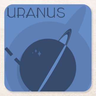 Dessous De Verre Carré Dessous de verre de l'espace d'Uranus