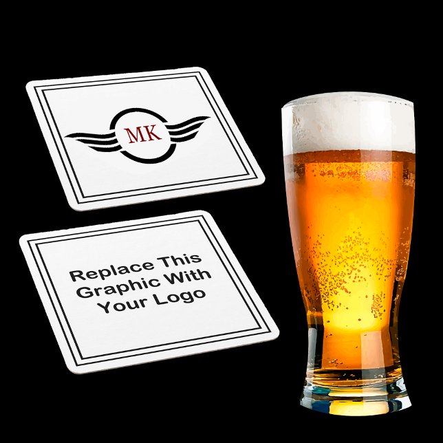 Dessous De Verre Carré Dessous de verre de logo d'entreprise Budget (Budget Logo Drink Coasters)