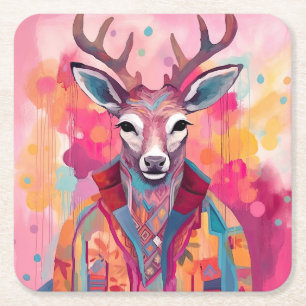 Dessous De Verre Carré Dessous de verre Hipster Deer