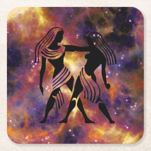 Dessous De Verre Carré dessous de verre jumeaux gemini