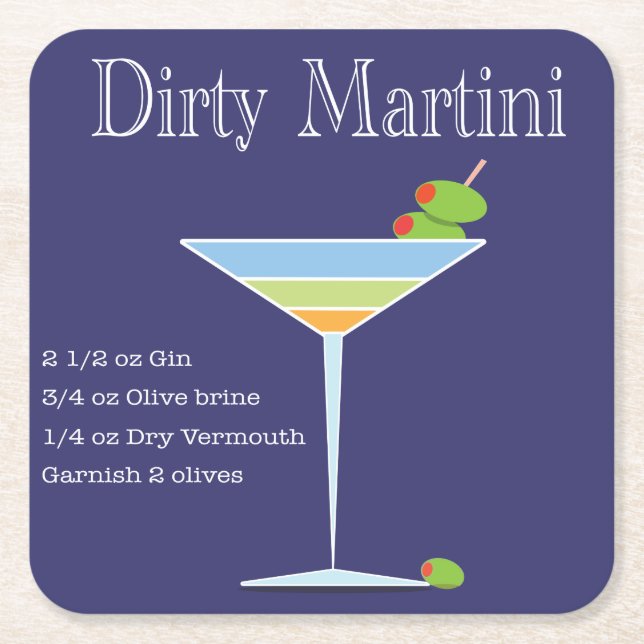 Dessous De Verre Carré Dessous de verre Martini (Devant)