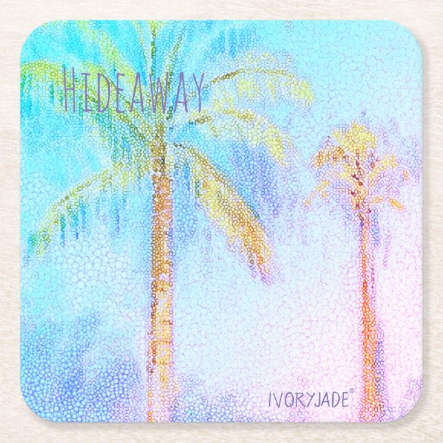 Dessous De Verre Carré Dessous de verre Palm Tree (Devant)