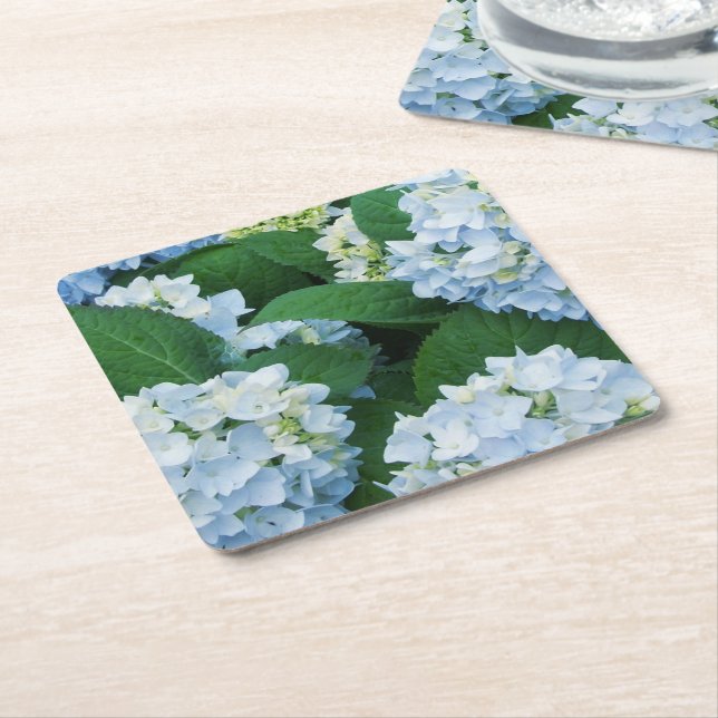 Dessous De Verre Carré Dessous de verre papier Blue Hydrangea (Incliné)