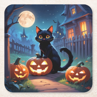 Dessous De Verre Carré dessous de verre papier halloween