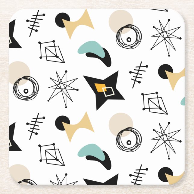 Dessous De Verre Carré Dessous de verre papier Motif MODERNE MODERNE MODE (Devant)