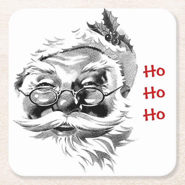 Dessous De Verre Carré Dessous de verre père Noël Ho Ho Ho (Devant)