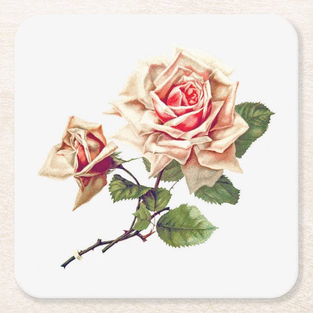 Dessous De Verre Carré Dessous de verre rose (Devant)